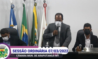SESSÃO ORDINÁRIA 07/03/2022
