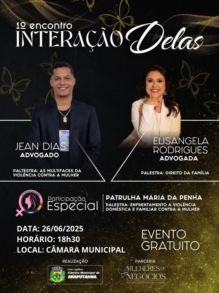 Câmara de Araputanga promove 1º Encontro “Interação Delas” com foco na valorização e proteção da mulher
